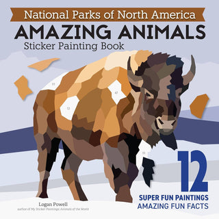 National Parks of N.America AMAZING ANIMALS Sticker Painting