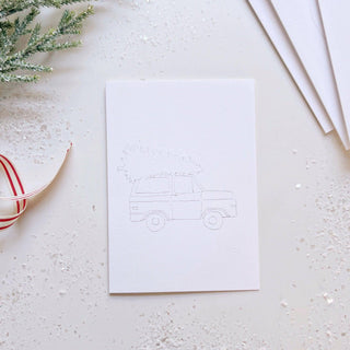 Christmas cheer paintable watercolor notecard set