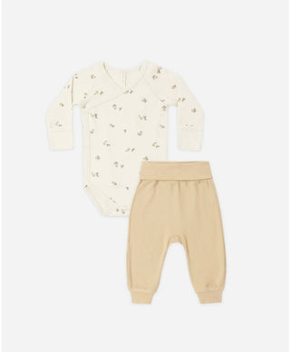 QUINCY MAE Pear Side Snap Bodysuit + Pant Set