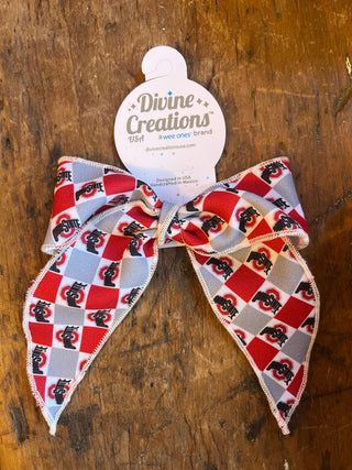 Ohio State Checkered Bow