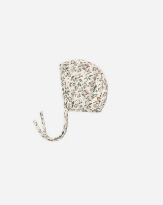 Quincy Mae Woven Baby Bonnet Holiday Floral