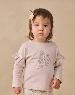 QUINCY Mae Fleur ruffle long sleeve tee