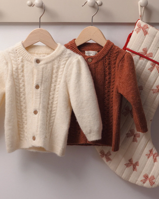 Quincy Mae Holly Cardigan Redwood