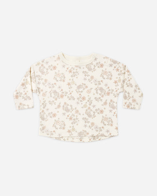 Quincy Mae Long Sleeve Tee Floral Vine