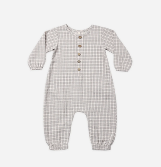 Quincy Mae Woven Jumpsuit Blue Gingham