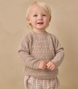 Quincy Mae Knit Sweater Heathered Almond
