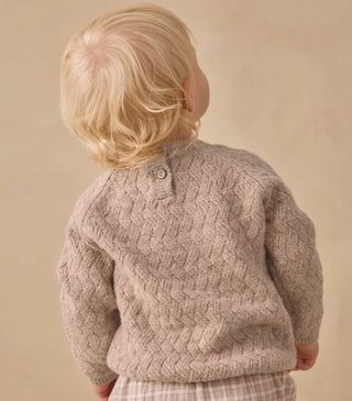 Quincy Mae Knit Sweater Heathered Almond