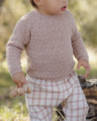 Quincy Mae Knit Sweater Heathered Almond