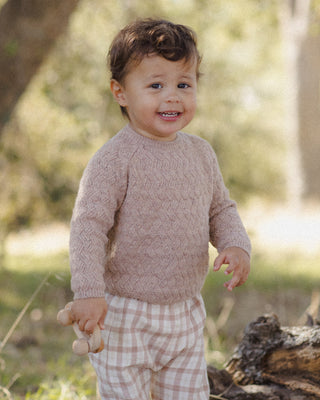 Quincy Mae Knit Sweater Heathered Almond