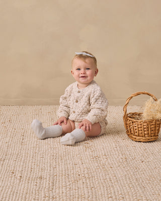 Quincy Mae Bubble Knit Cardigan Natural Confetti