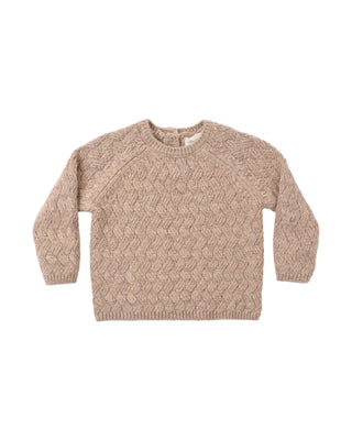 Quincy Mae Knit Sweater Heathered Almond