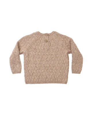 Quincy Mae Knit Sweater Heathered Almond