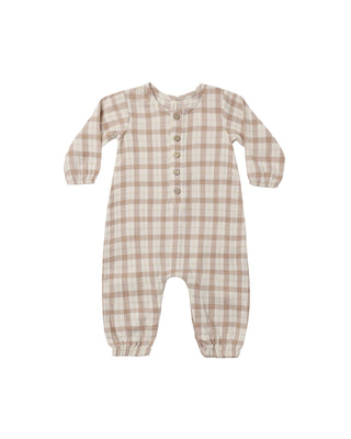 Quincy Mae Woven Jumpsuit Rustic Plaid