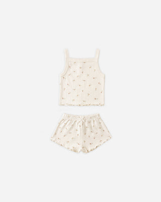 Quincy Mae Evie tank + shortie set|| buttercup