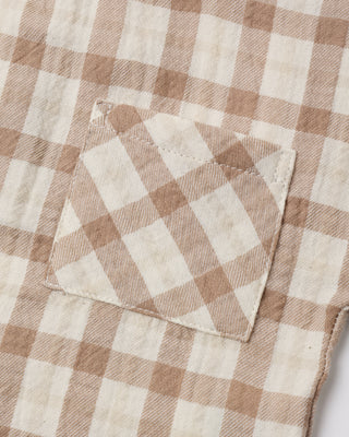 Quincy Mae Woven Boxy Top Rustic Plaid