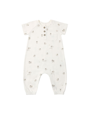 Quincy Mae Short Sleeve Jumpsuit Sheep