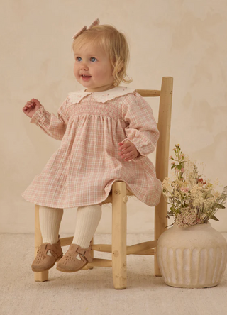 QUINCY MAE CALLIE DRESS PINK PLAID