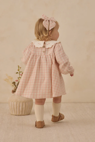 QUINCY MAE CALLIE DRESS PINK PLAID