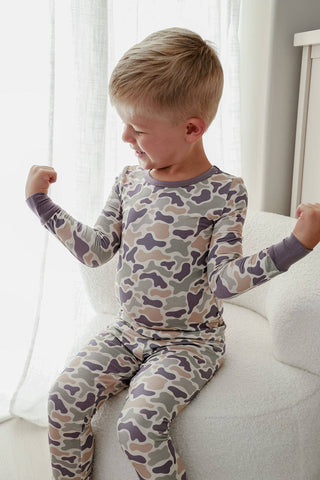 Two-Piece Bamboo Pajama Set | Camo Cutie