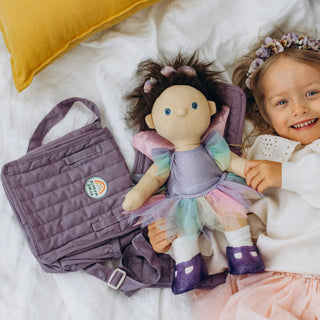 Olli Ella Carrie Convertible Changing Bag in Rose and Lavender