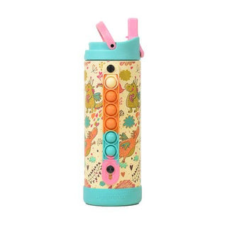 Fidget Strap Kids Stainless Bottle 14oz Dragon