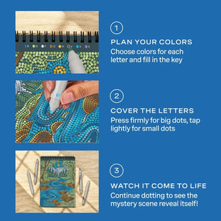 Lifelines FlowArt - Dot-By-Letter, Majestic Earth - Metallic Ink