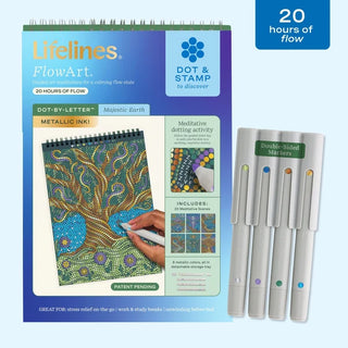 Lifelines FlowArt - Dot-By-Letter, Majestic Earth - Metallic Ink