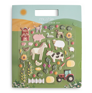 Mushie Reusable Sticker Set in Farm