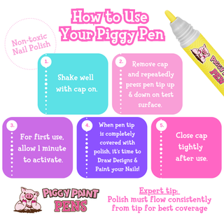 Piggy Paint - Yippee Yellow Piggy Paint Pen - Kids Non-toxic Nail Polish: Default Title