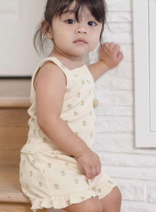 Quincy Mae Evie tank + shortie set|| buttercup