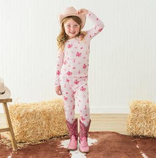 Kyte Baby Pajama set for toddler in Disco Cowgirl