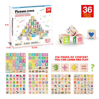 PicassoTiles - PicassoTiles 36pc 1" Magnetic Cubes Set