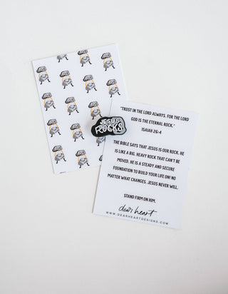 Dear Heart - Jesus Rocks Shoe Charm I Christian Gift