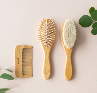 KYTE BABY BAMBOO INFANT 3 PIECE BRUSH AND COMB SET