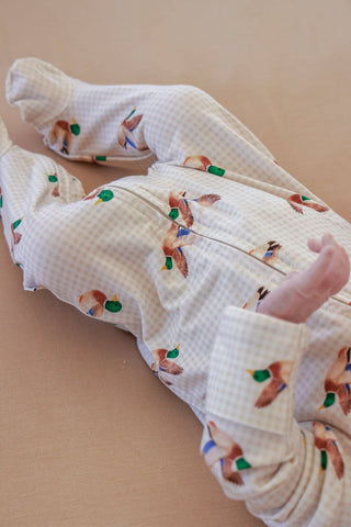 Caden Lane - Bamboo Zipper Footie | Little Mallard