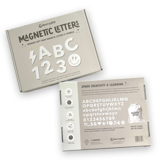CHERRYPICK- SOFT FOAM MAGNETIC LETTERS  & SYMBOLS 150PC SET: PASTEL RAINBOWS