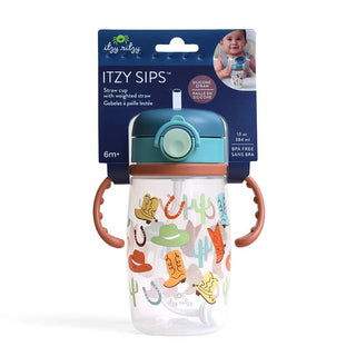 Itzy Ritzy - *NEW* Itzy Sips™ - Straw Cup With Snap-Close Lid: Ribbons & Roses