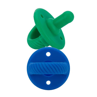 Itzy Ritzy - *NEW SIZE* Sweetie Soother™ Pacifier Sets (2-pack): Toast + Buttercream Braids
