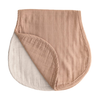 Mushie Organic Cotton Muslin Burp Cloth 2 Pack in assorted colors and prints