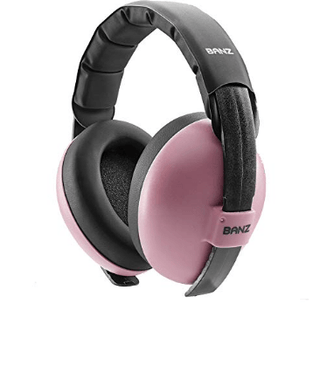 BANZ® Carewear for Kids - Baby Earmuffs Solids Noise Attenuation Ear Warmers for Kids: Petal Pink