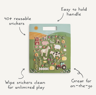 Mushie Reusable Sticker Set in Farm