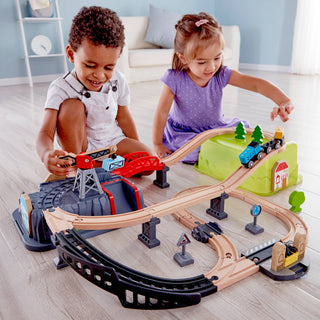 Hape Toys - Railway Bucket Builder Set