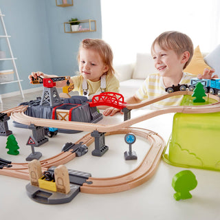 Hape Toys - Railway Bucket Builder Set