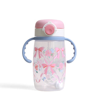 Itzy Ritzy - *NEW* Itzy Sips™ - Straw Cup With Snap-Close Lid: Ribbons & Roses