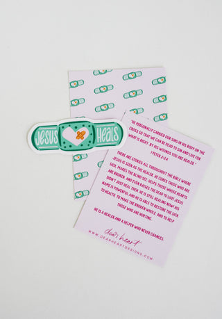 Dear Heart - Jesus Heals Sticker I Christian Sticker I Gift
