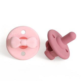 Itzy Ritzy - *NEW SIZE* Sweetie Soother™ Pacifier Sets (2-pack): Toast + Buttercream Braids
