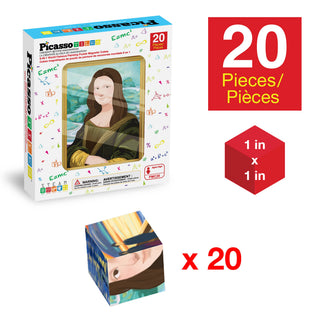 PicassoTiles - PicassoTiles 20pc 1" Famous Painting Magnetic Cubes Set