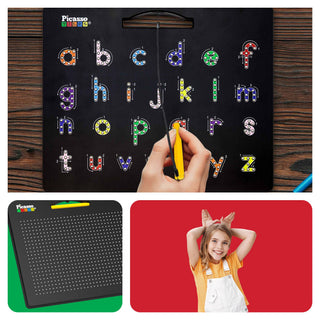 PicassoTiles - PicassoTiles Double-Sided Magnetic Drawing Tablet Pad