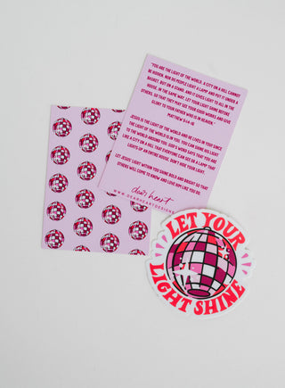 Dear Heart - Let Your Light Shine Sticker I Christian Sticker I Gift