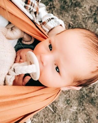 Itzy Ritzy - *NEW SIZE* Sweetie Soother™ Pacifier Sets (2-pack): Toast + Buttercream Braids